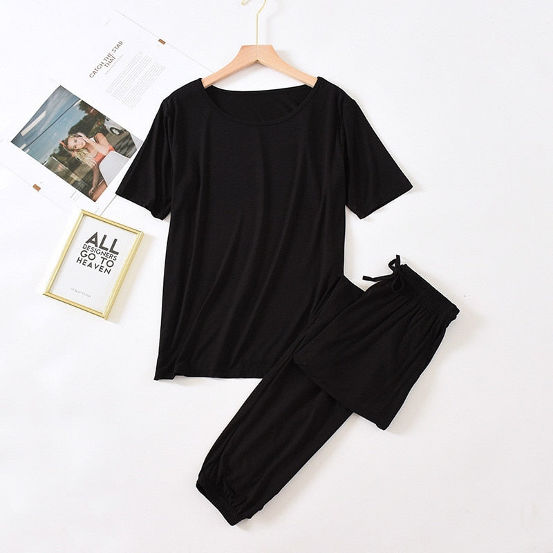 Cotton Loungewear Set Relaxed Fit
