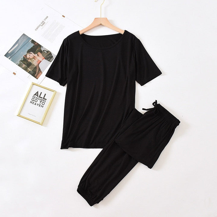 Cotton Loungewear Set Relaxed Fit