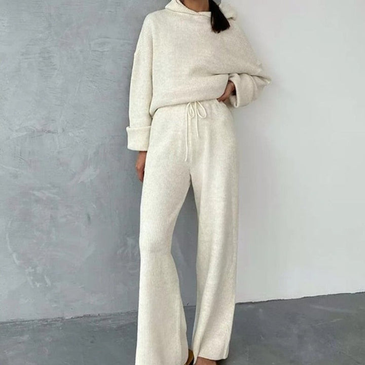 Adjustable Waist Relaxed Knit Tracksuit Set