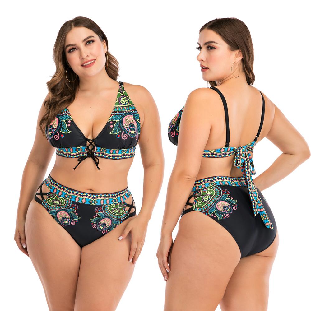 Plus Size Adjustable Two-Piece Swimsuit