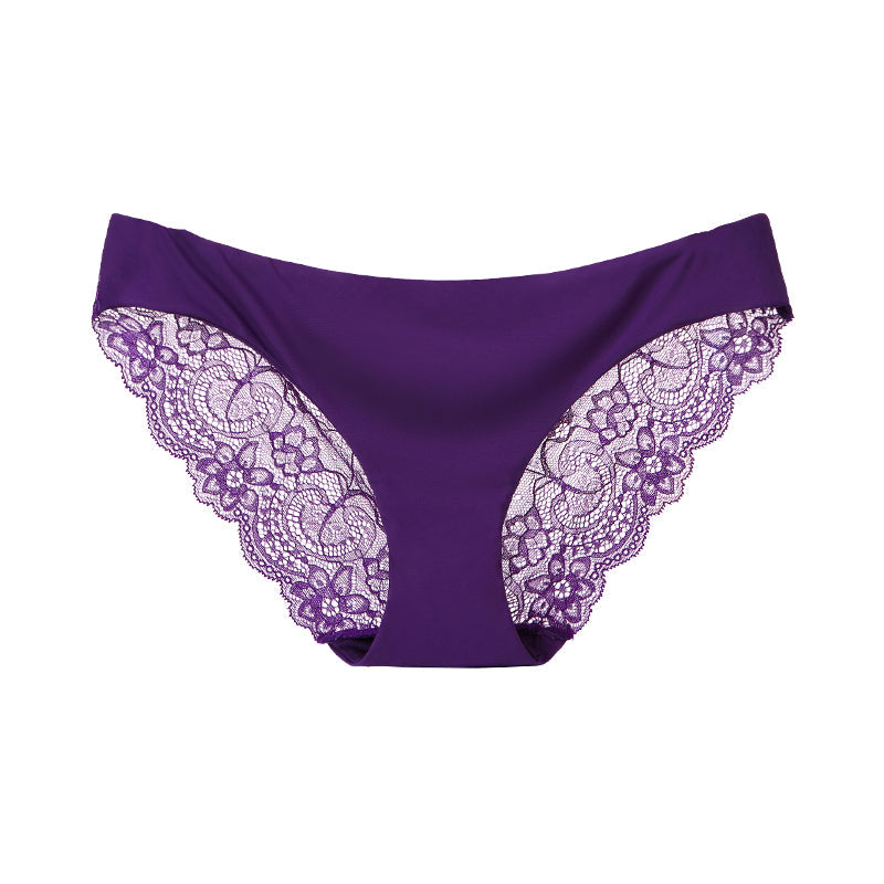 Lace-Trim Patterned Briefs