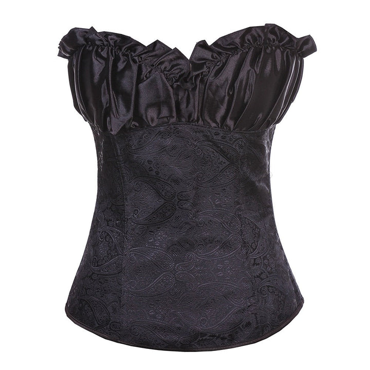 Satin Patterned Corset Adjustable Premium Elegant