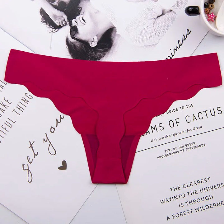 Bow Ruffle Smooth Seamless Thong