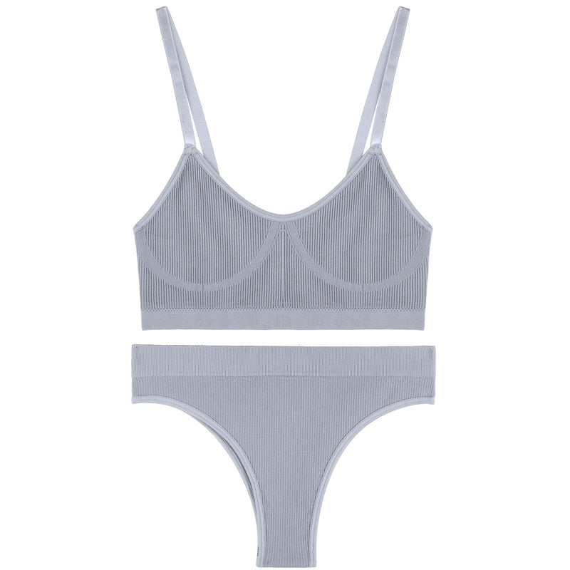 Sports Lingerie Set Polyester Spandex Breathable