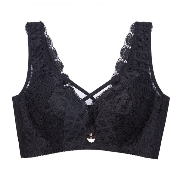 Plus Size Strappy Push-Up Neckline Bra