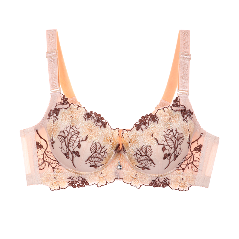 Decorative Embroidery Adjustable Bra
