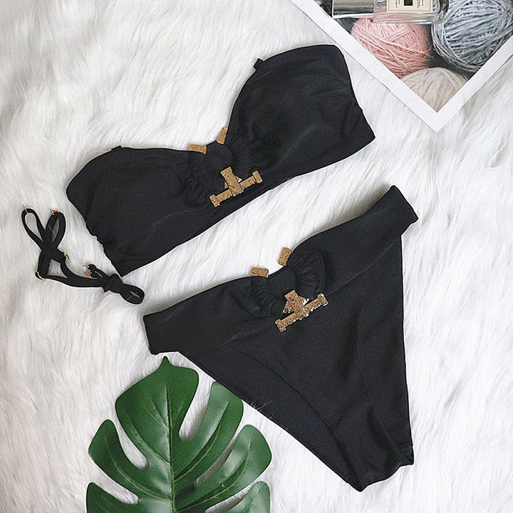 Two-Piece Push-Up Swimsuit Adjustable