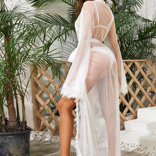 Long Mesh Fabric Flattering Women&