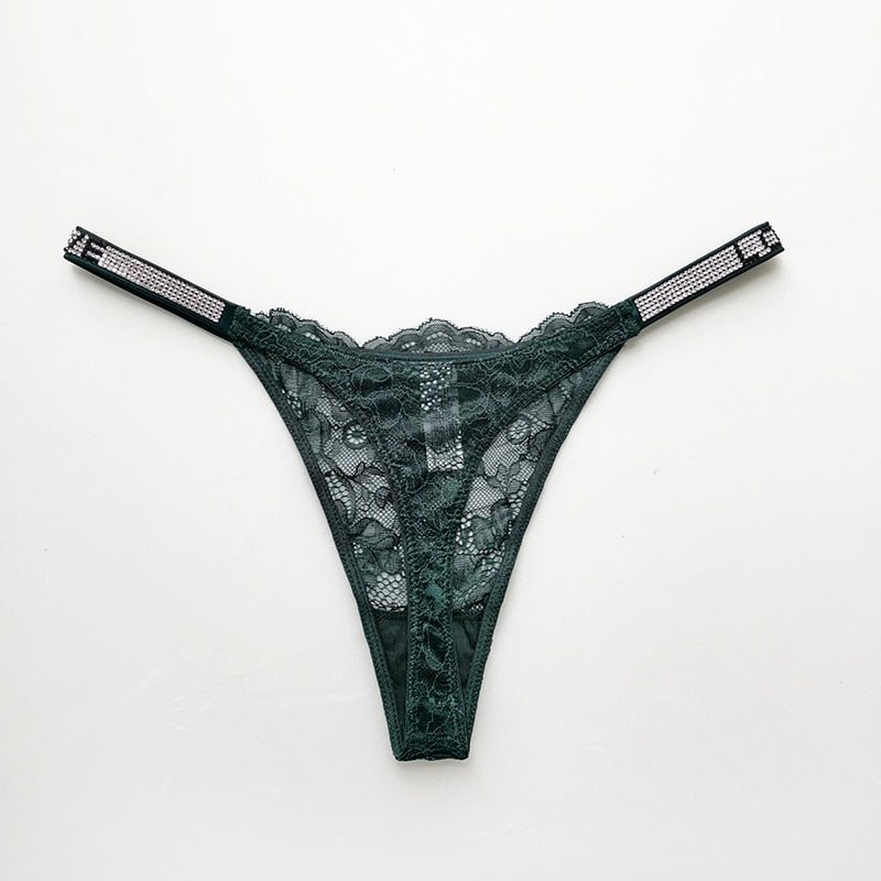 LOVE Lace-Trim Thong Decorative Strap