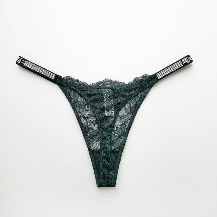LOVE Lace-Trim Thong Decorative Strap