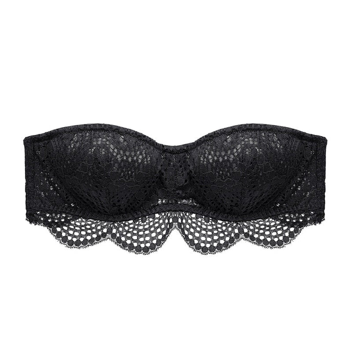 Lace-Trim Bust-Enhancing Strapless Bra