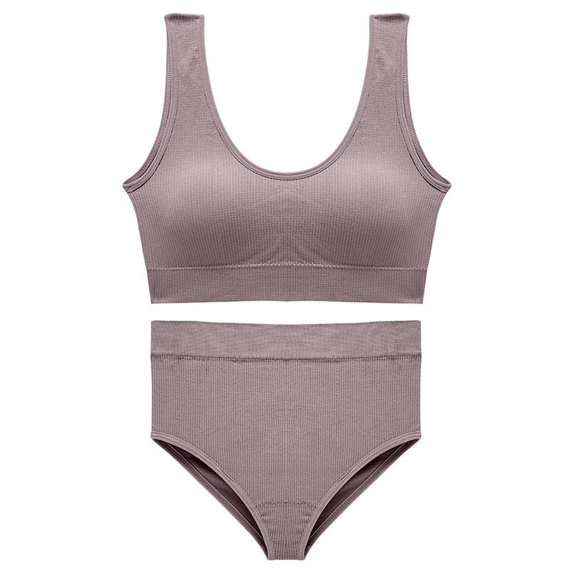 Soft High-Waist Sports Set Adjustable Multi-Size
