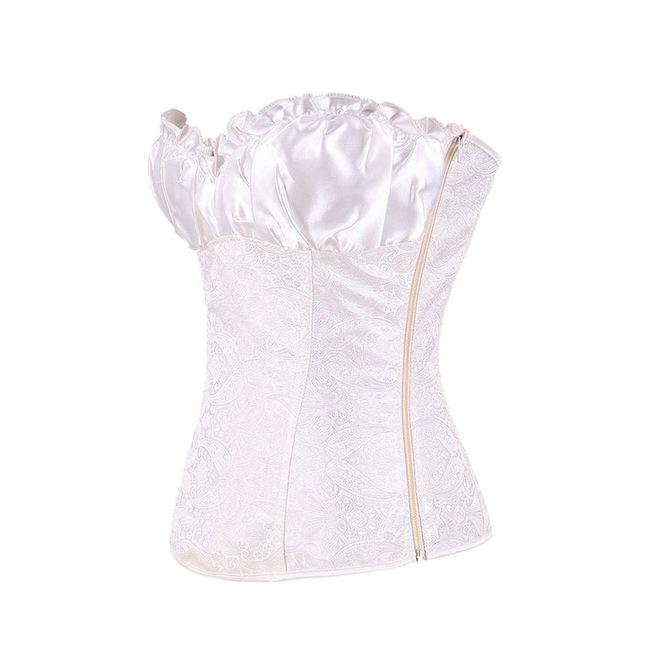 Satin Patterned Corset Adjustable Premium Elegant