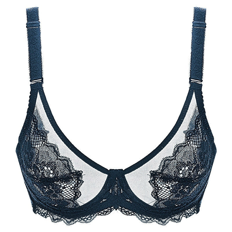 Decorative Embroidered Lace Adjustable Bra
