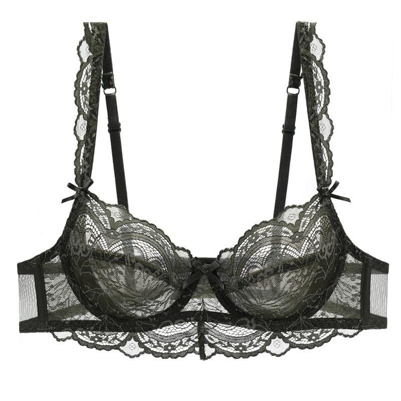 Lace Bow-Strap Adjustable Decorative Bra