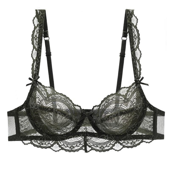 Lace Bow-Strap Adjustable Decorative Bra