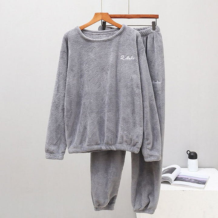 Warm Long-Sleeve and Long Pants Pyjama Set