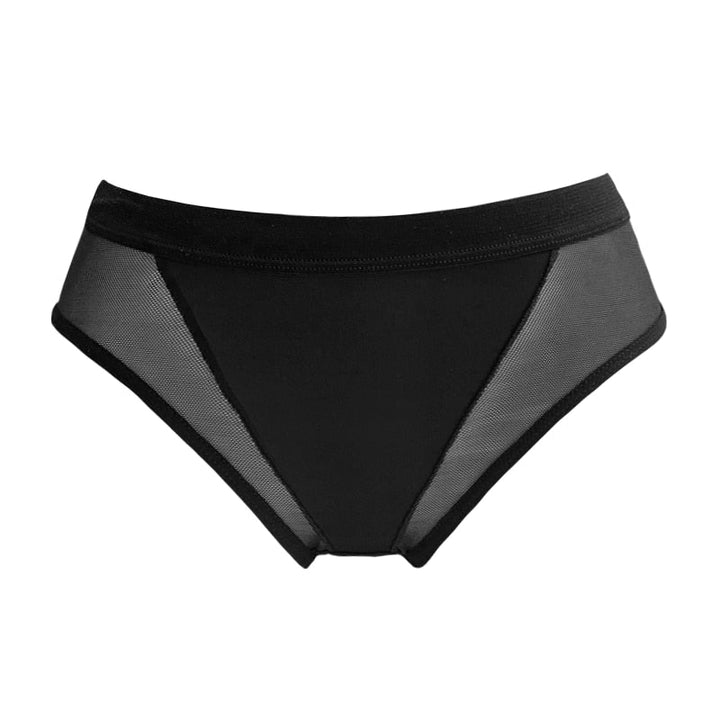 High-Waist Mesh-Insert Brief