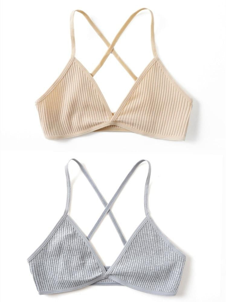 2-Pack Wireless Triangle Cup Bras