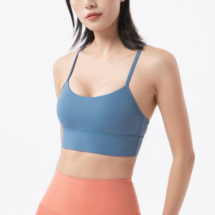 Slim-Strap Sports Bra Top Breathable