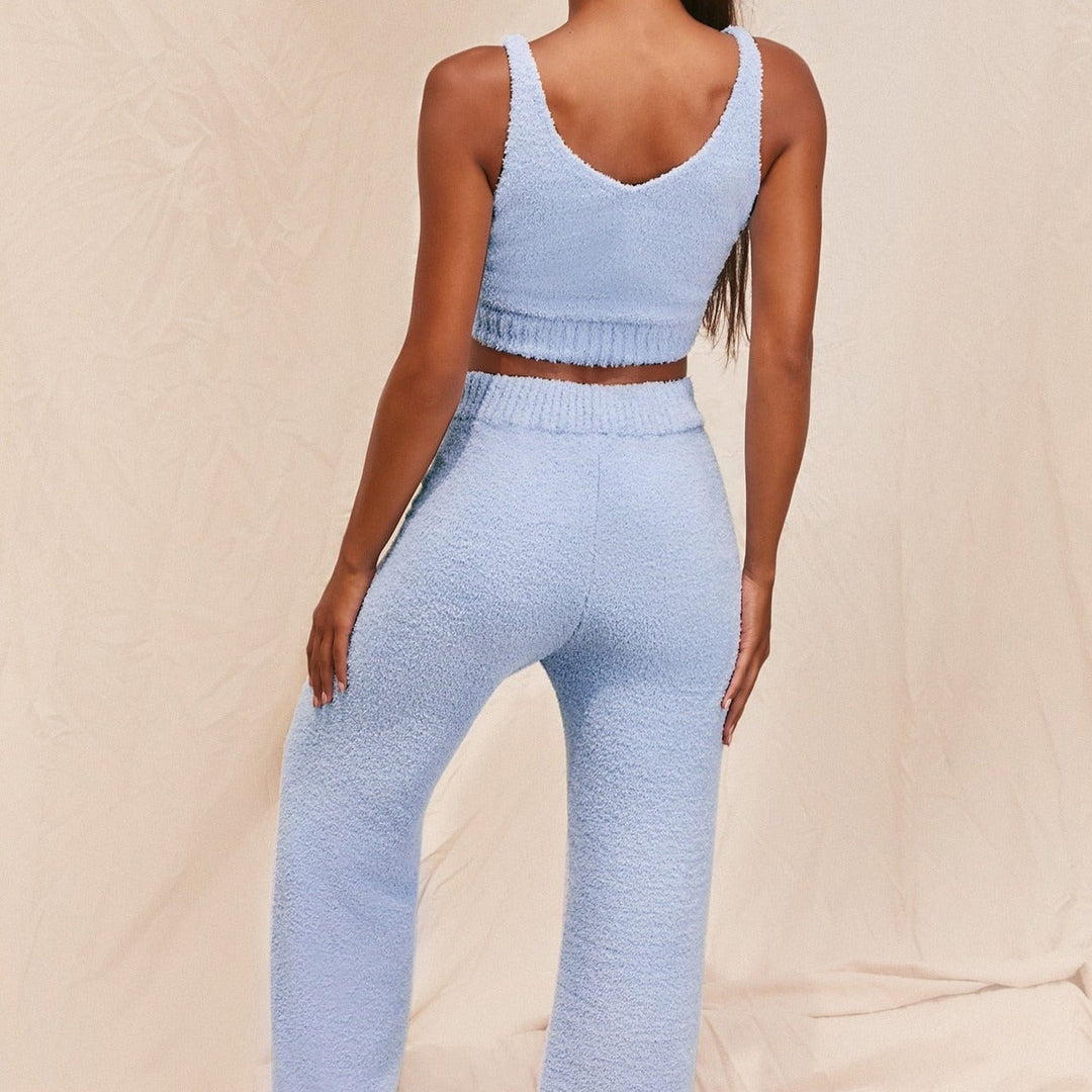 Soft Fabric Strappy Knit Two-Piece Set
