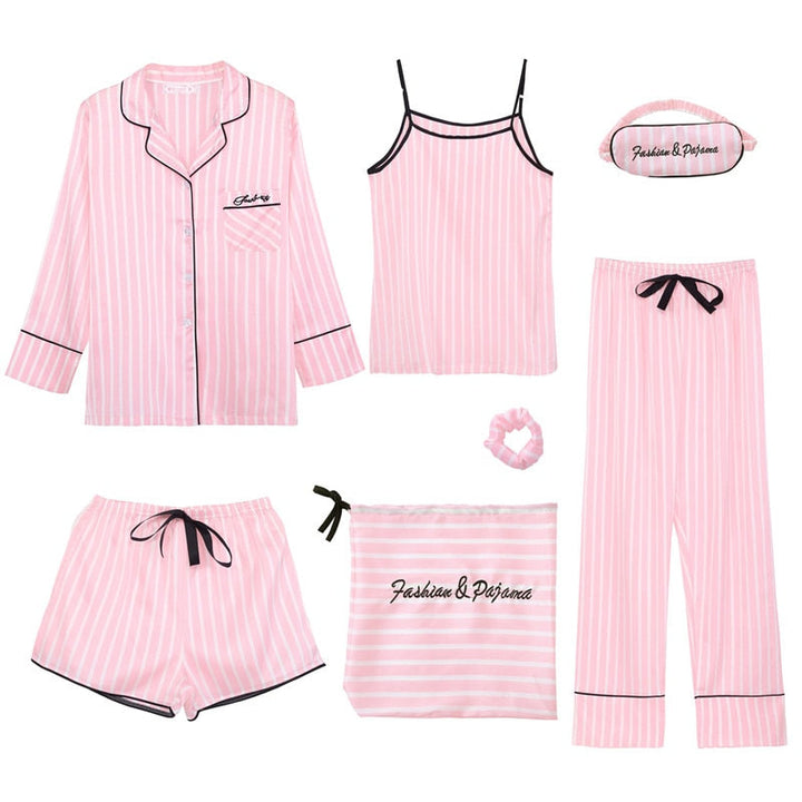 7-Piece Satin Pyjama Set