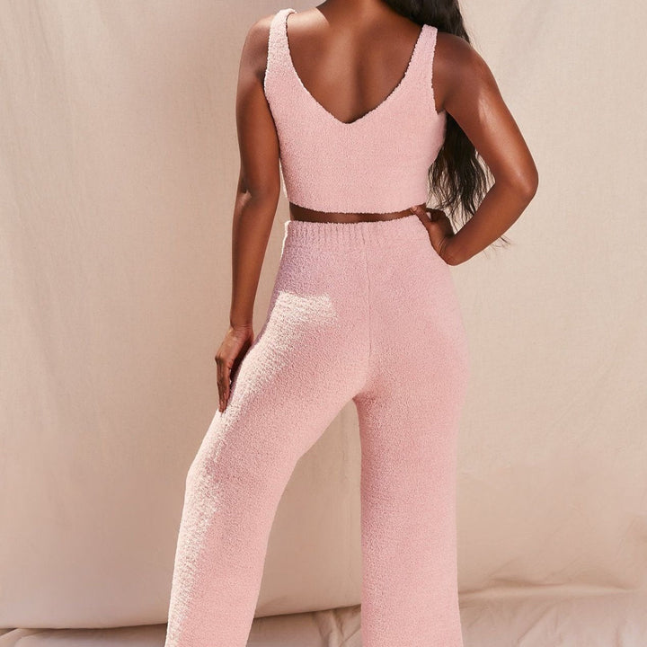Soft Fabric Strappy Knit Two-Piece Set