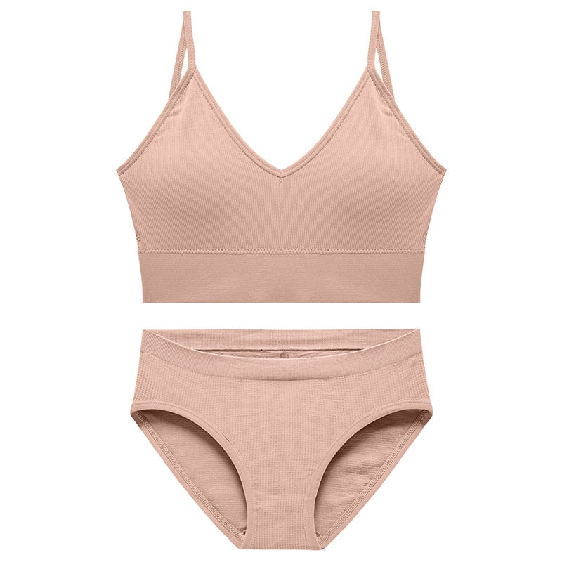 Seamless Breathable Sports Lingerie Set Adjustable