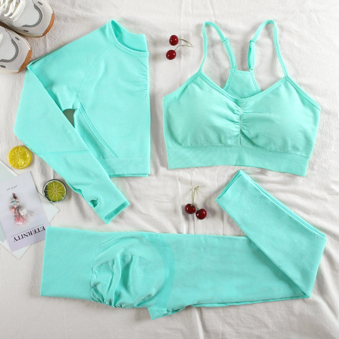 3-Piece Sports Lingerie Set Non-Mesh
