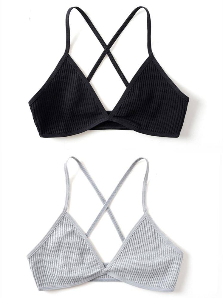 2-Pack Wireless Triangle Cup Bras
