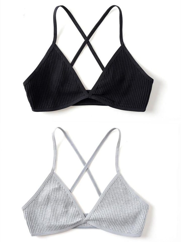 2-Pack Wireless Triangle Cup Bras