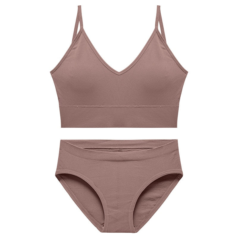 Seamless Breathable Sports Lingerie Set Adjustable