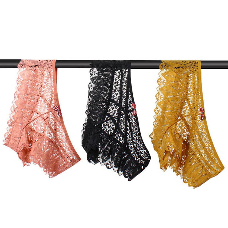 Lace-Trim Strappy Cut Briefs