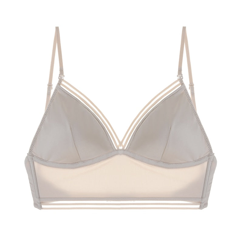 Open-Back Adjustable Strap Low-Back Bra