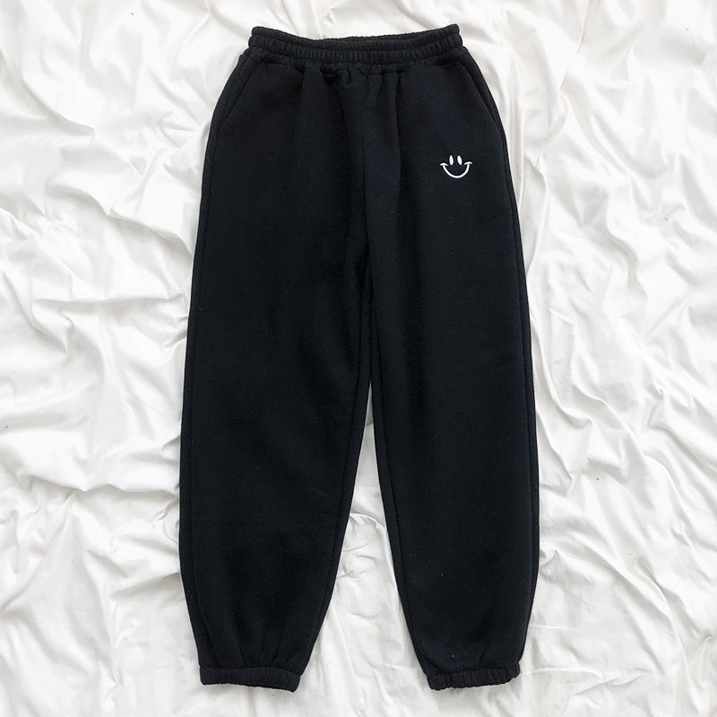 Relaxed Straight-Leg Pants with Pockets Smooth Fabric