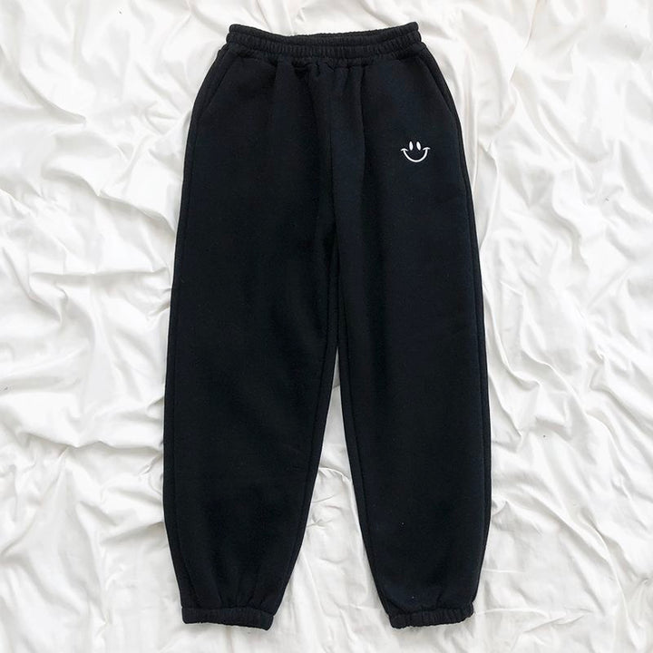 Relaxed Straight-Leg Pants with Pockets Smooth Fabric