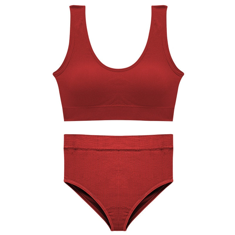 Soft High-Waist Sports Set Adjustable Multi-Size