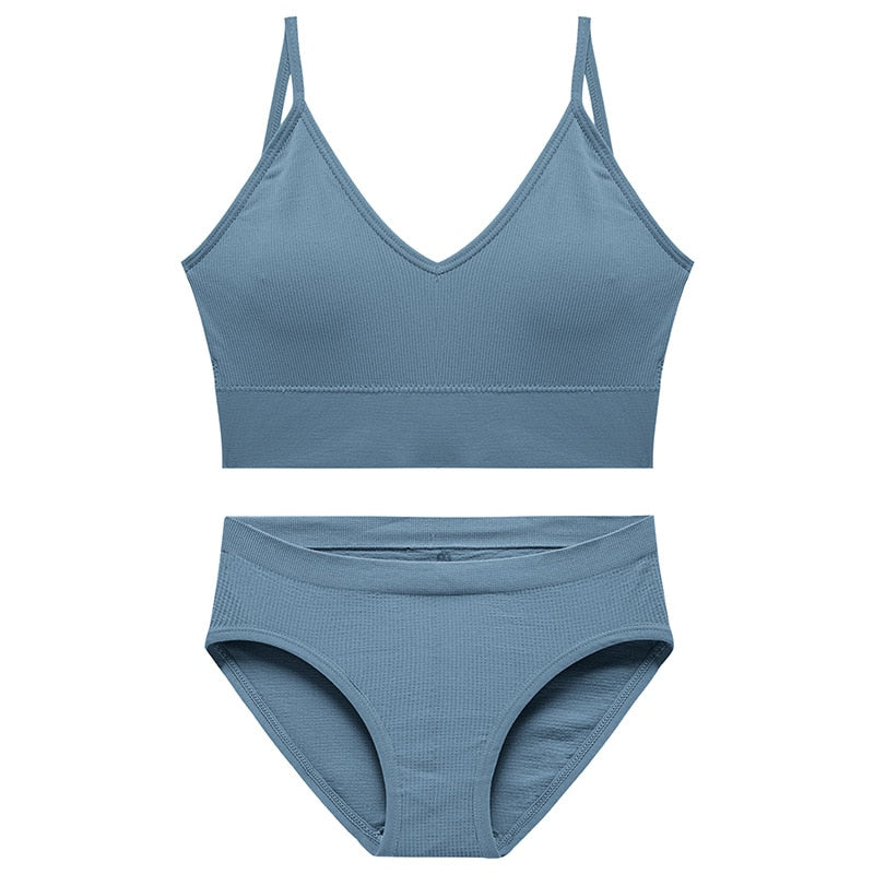 Seamless Breathable Sports Lingerie Set Adjustable