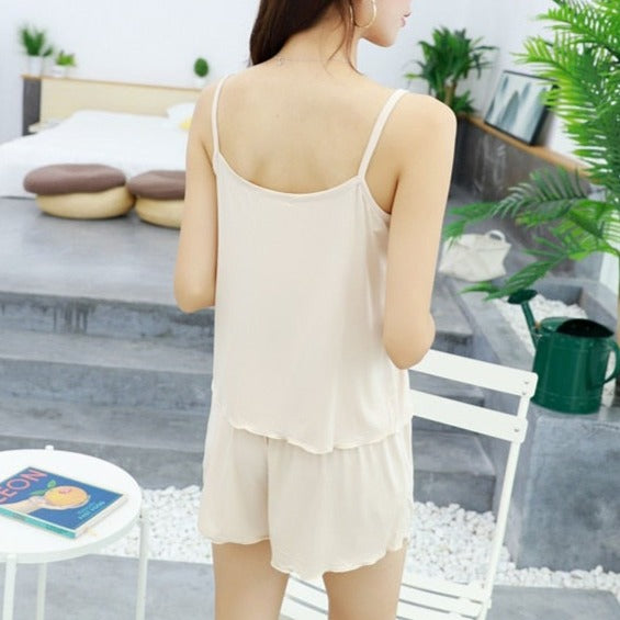Ruffle-Trim Summer Loungewear Set