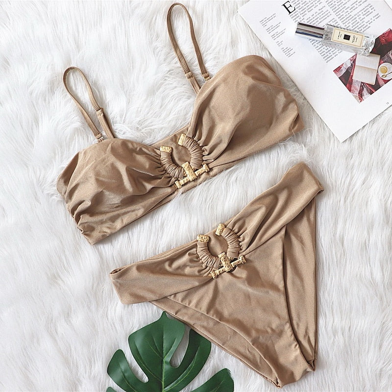 Two-Piece Push-Up Swimsuit Adjustable
