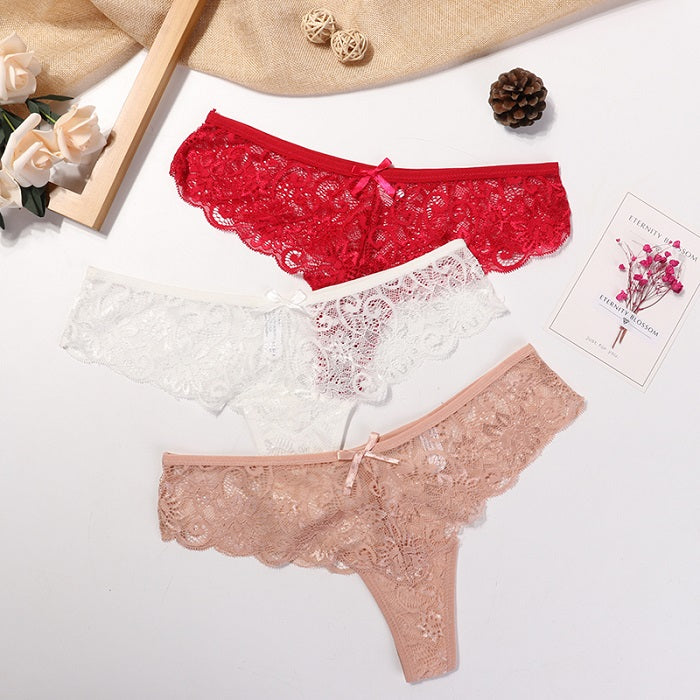 3-Pack Lace Thong Set