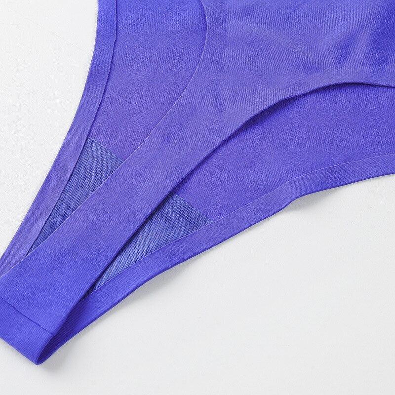 Seamless Stretch-Fabric Sports Thong