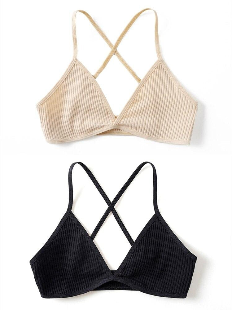 2-Pack Wireless Triangle Cup Bras