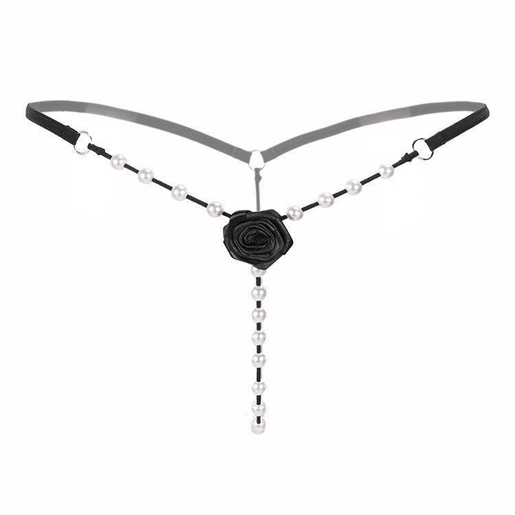 One-Size Pearl-Detail Decorative Thong