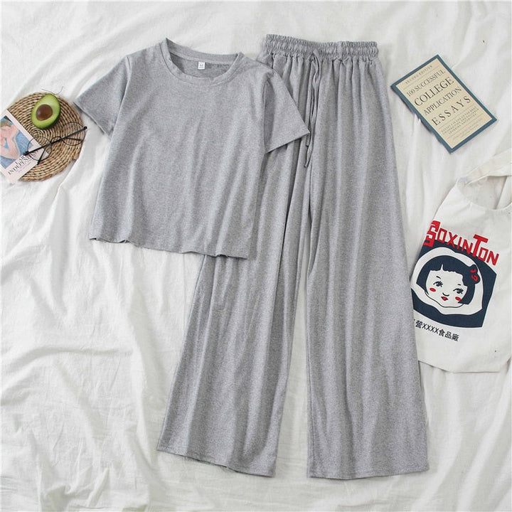 Relaxed Elastic-Waist Outfit Set