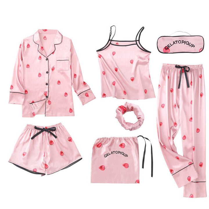 7-Piece Satin Pyjama Set