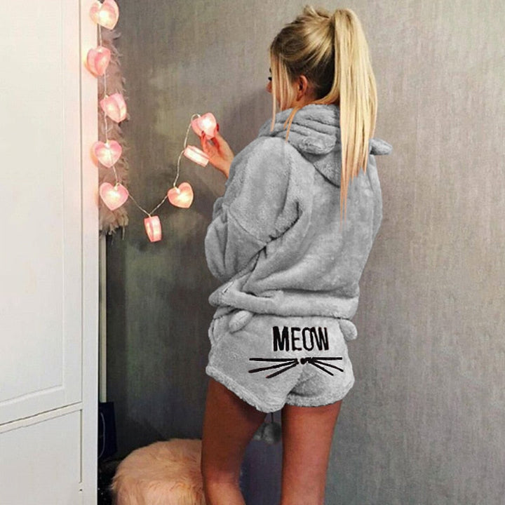 Fleece Hoodie Long-Sleeve Pyjama Set