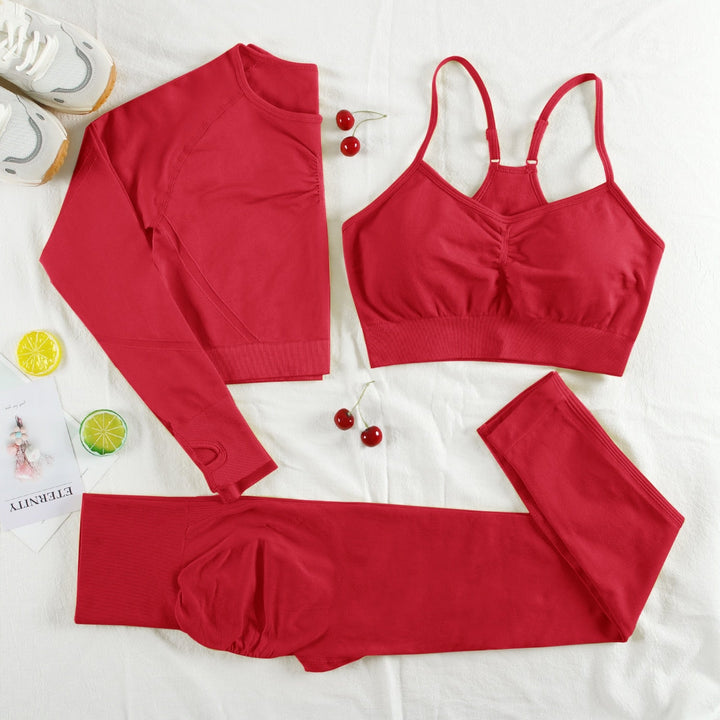 3-Piece Sports Lingerie Set Non-Mesh