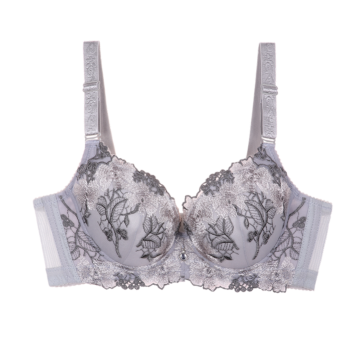 Decorative Embroidery Adjustable Bra