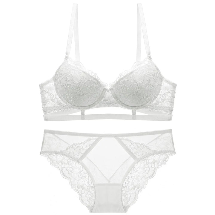 Lace Bustier Bra and Brief Decorative Set